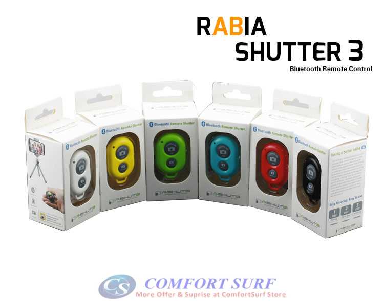ASHUTB RABIA Bluetooth Shutter3 Wireless Remote Camera Monopod Selfie Shutter IOS Android
